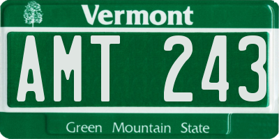VT license plate AMT243