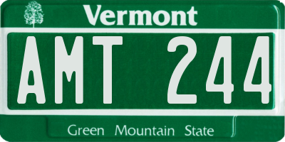 VT license plate AMT244
