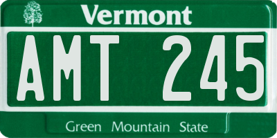 VT license plate AMT245