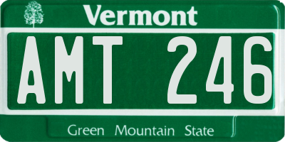 VT license plate AMT246