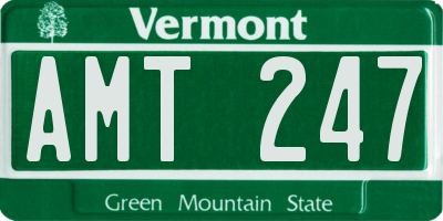 VT license plate AMT247