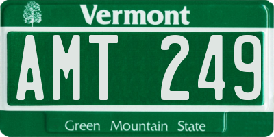 VT license plate AMT249
