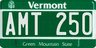 VT license plate AMT250