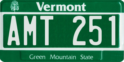 VT license plate AMT251