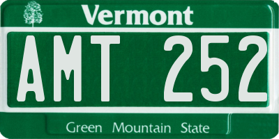 VT license plate AMT252