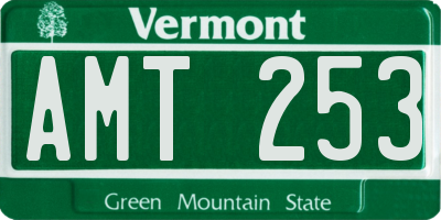 VT license plate AMT253