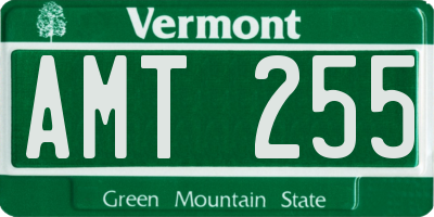 VT license plate AMT255