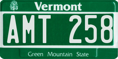 VT license plate AMT258