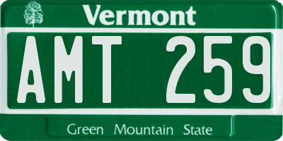 VT license plate AMT259