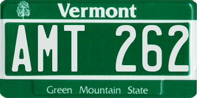VT license plate AMT262