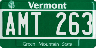 VT license plate AMT263
