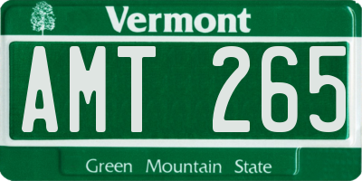VT license plate AMT265
