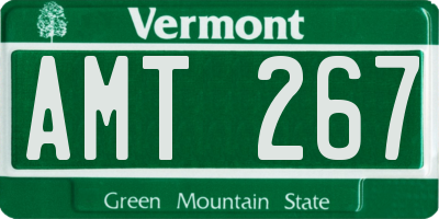 VT license plate AMT267