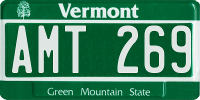 VT license plate AMT269