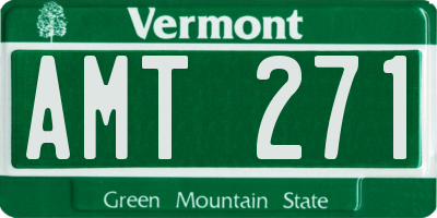 VT license plate AMT271