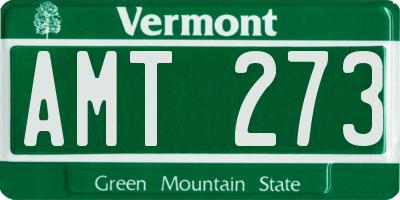 VT license plate AMT273