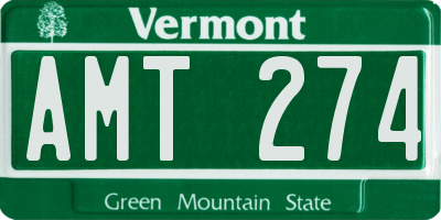 VT license plate AMT274