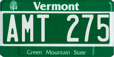 VT license plate AMT275