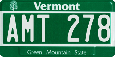 VT license plate AMT278