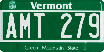 VT license plate AMT279