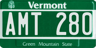 VT license plate AMT280