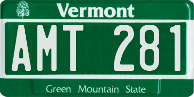 VT license plate AMT281