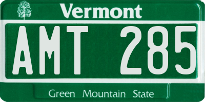 VT license plate AMT285