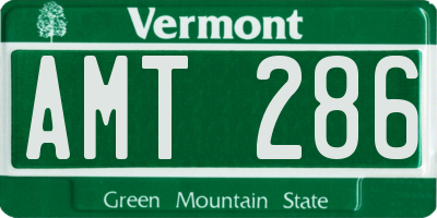 VT license plate AMT286