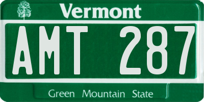 VT license plate AMT287