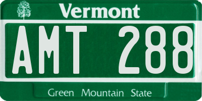 VT license plate AMT288