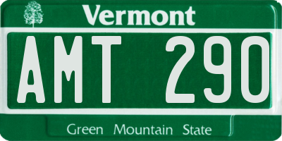 VT license plate AMT290