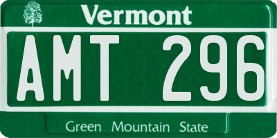 VT license plate AMT296
