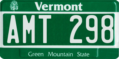 VT license plate AMT298