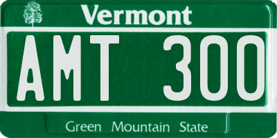 VT license plate AMT300