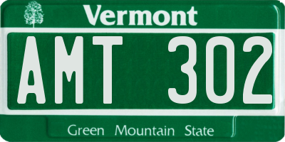 VT license plate AMT302