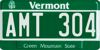 VT license plate AMT304
