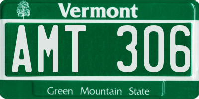 VT license plate AMT306