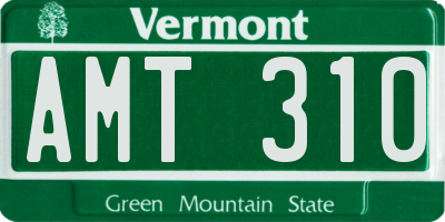 VT license plate AMT310