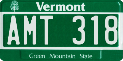 VT license plate AMT318