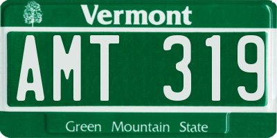 VT license plate AMT319