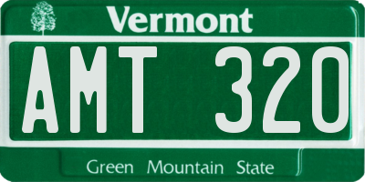 VT license plate AMT320