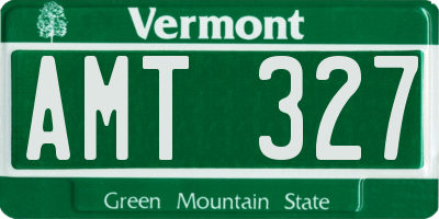 VT license plate AMT327
