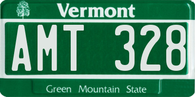 VT license plate AMT328