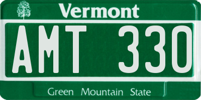 VT license plate AMT330