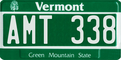VT license plate AMT338