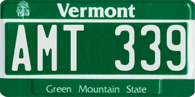 VT license plate AMT339