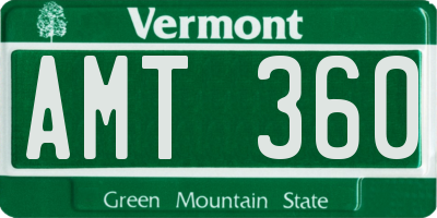 VT license plate AMT360
