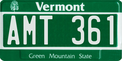 VT license plate AMT361