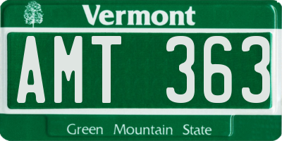 VT license plate AMT363