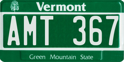VT license plate AMT367